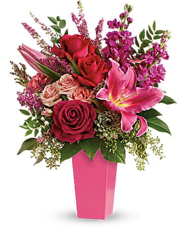 TCL's Forever Fuchsia Flower Arrangement
